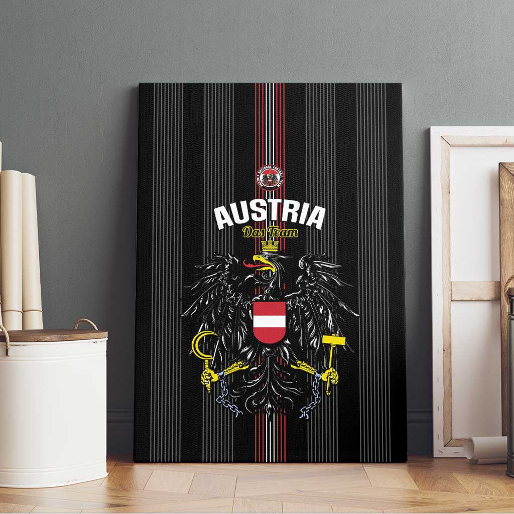 Austria Football Canvas Wall Art 2026 Go Das Team Striped Style - Wonder Print Shop