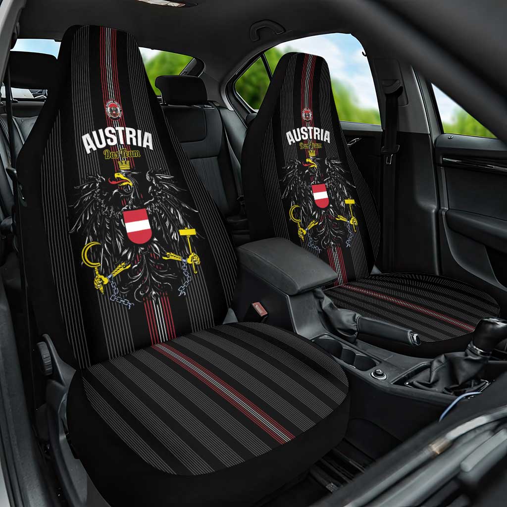 Austria Football Car Seat Cover 2026 Go Das Team Striped Style - Wonder Print Shop