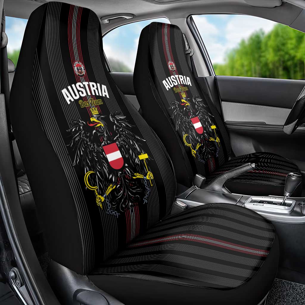Austria Football Car Seat Cover 2026 Go Das Team Striped Style - Wonder Print Shop