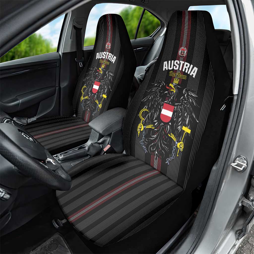 Austria Football Car Seat Cover 2026 Go Das Team Striped Style - Wonder Print Shop