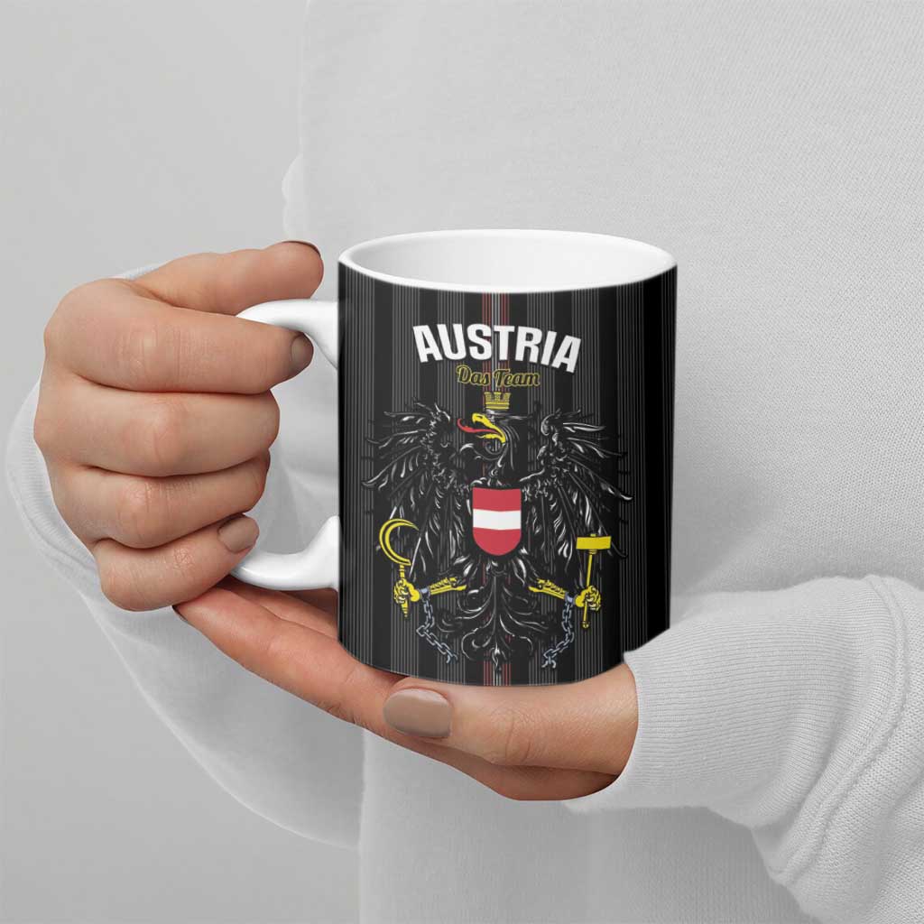 Custom Austria Football Ceramic Mug 2026 Go Das Team Striped Style - Wonder Print Shop