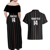 Custom Austria Football Couples Matching Off Shoulder Maxi Dress and Hawaiian Shirt 2026 Go Das Team Striped Style - Wonder Print Shop