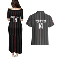 Custom Austria Football Couples Matching Puletasi and Hawaiian Shirt 2026 Go Das Team Striped Style - Wonder Print Shop