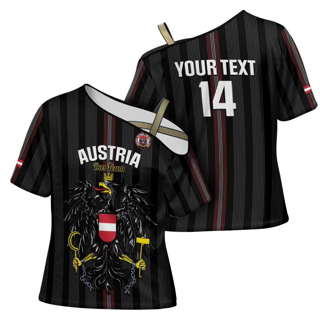 Custom Austria Football Cross Shoulder Shirt 2026 Go Das Team Striped Style - Wonder Print Shop