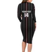 Custom Austria Football Family Matching Long Sleeve Bodycon Dress and Hawaiian Shirt 2026 Go Das Team Striped Style - Wonder Print Shop