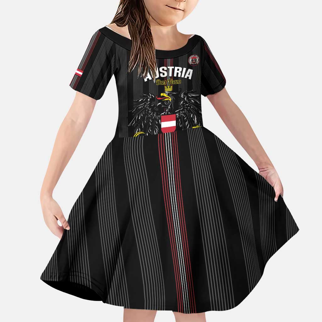 Custom Austria Football Family Matching Short Sleeve Bodycon Dress and Hawaiian Shirt 2026 Go Das Team Striped Style - Wonder Print Shop