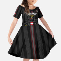 Custom Austria Football Family Matching Short Sleeve Bodycon Dress and Hawaiian Shirt 2026 Go Das Team Striped Style - Wonder Print Shop