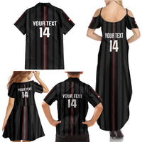 Custom Austria Football Family Matching Summer Maxi Dress and Hawaiian Shirt 2026 Go Das Team Striped Style - Wonder Print Shop