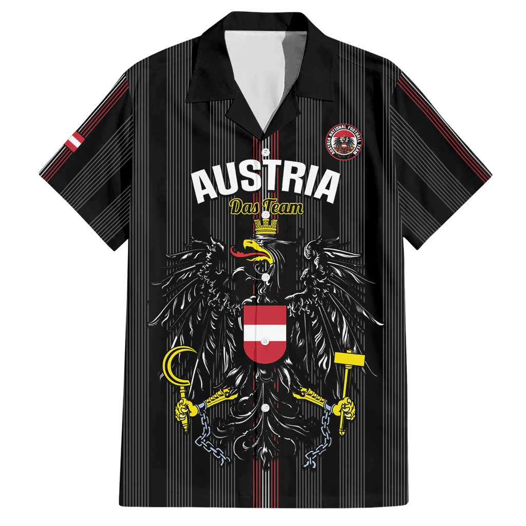 Custom Austria Football Hawaiian Shirt 2026 Go Das Team Striped Style - Wonder Print Shop