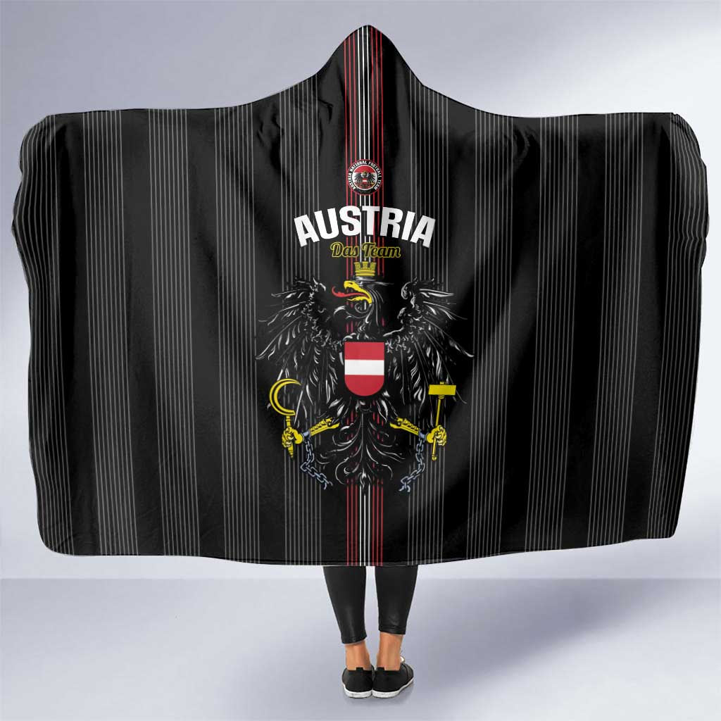 Austria Football Hooded Blanket 2026 Go Das Team Striped Style - Wonder Print Shop