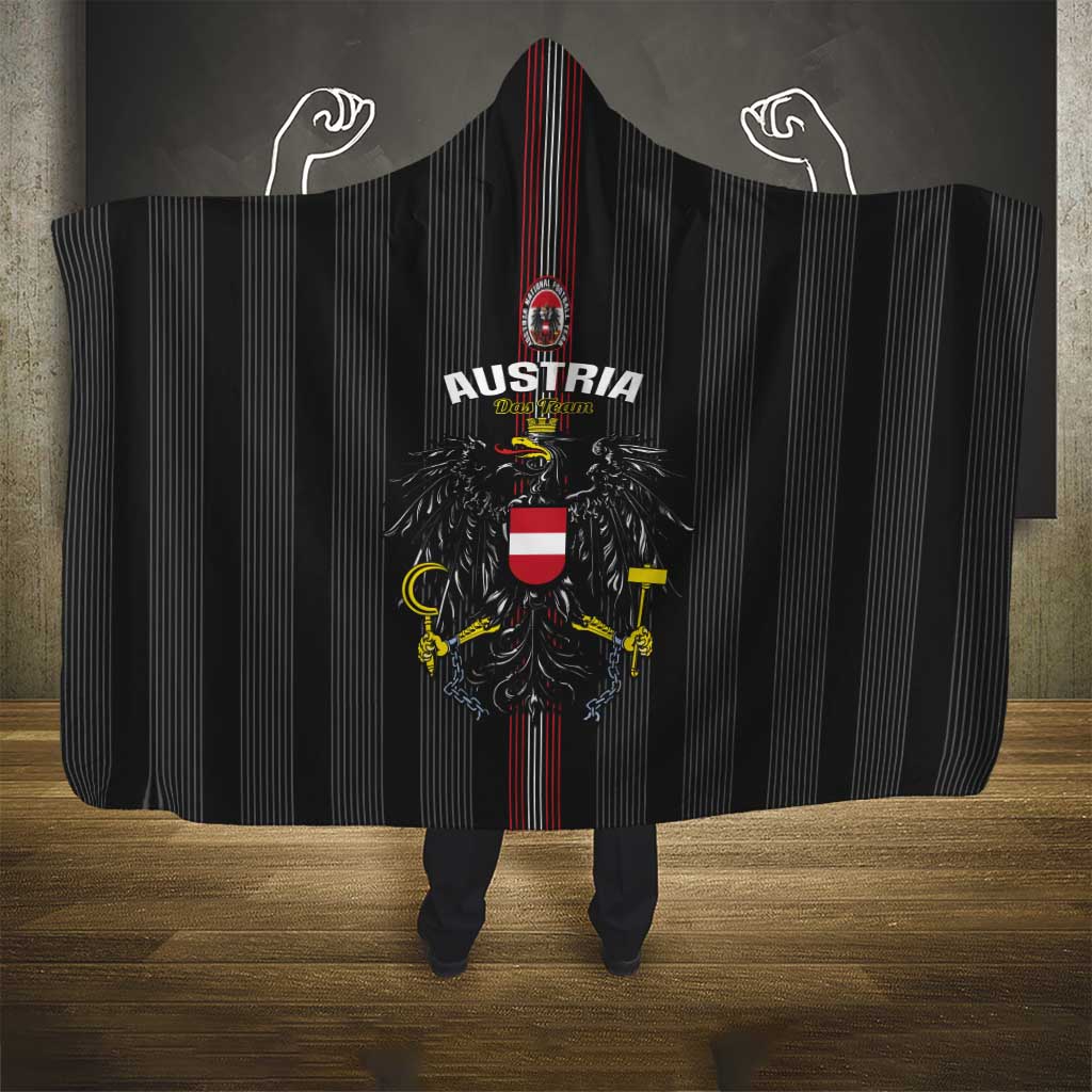Austria Football Hooded Blanket 2026 Go Das Team Striped Style - Wonder Print Shop