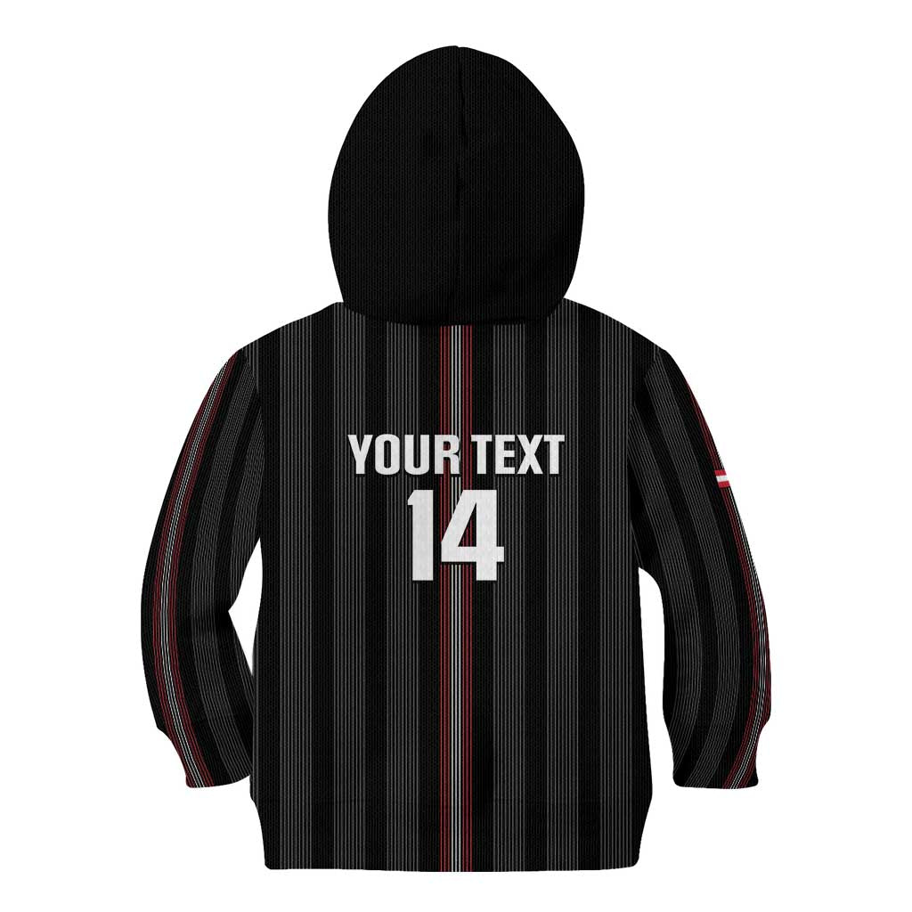 Custom Austria Football Kid Hoodie 2026 Go Das Team Striped Style - Wonder Print Shop