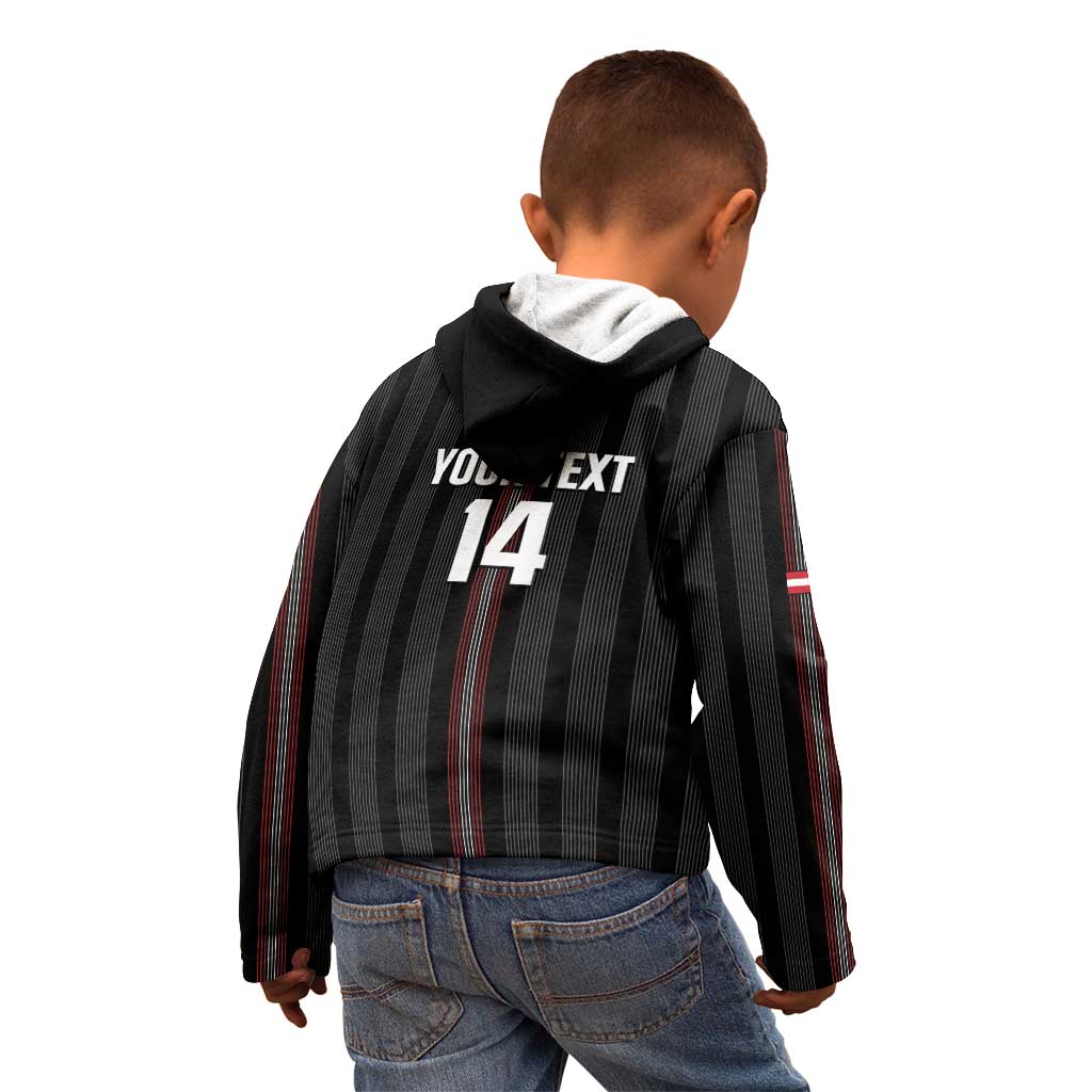 Custom Austria Football Kid Hoodie 2026 Go Das Team Striped Style - Wonder Print Shop