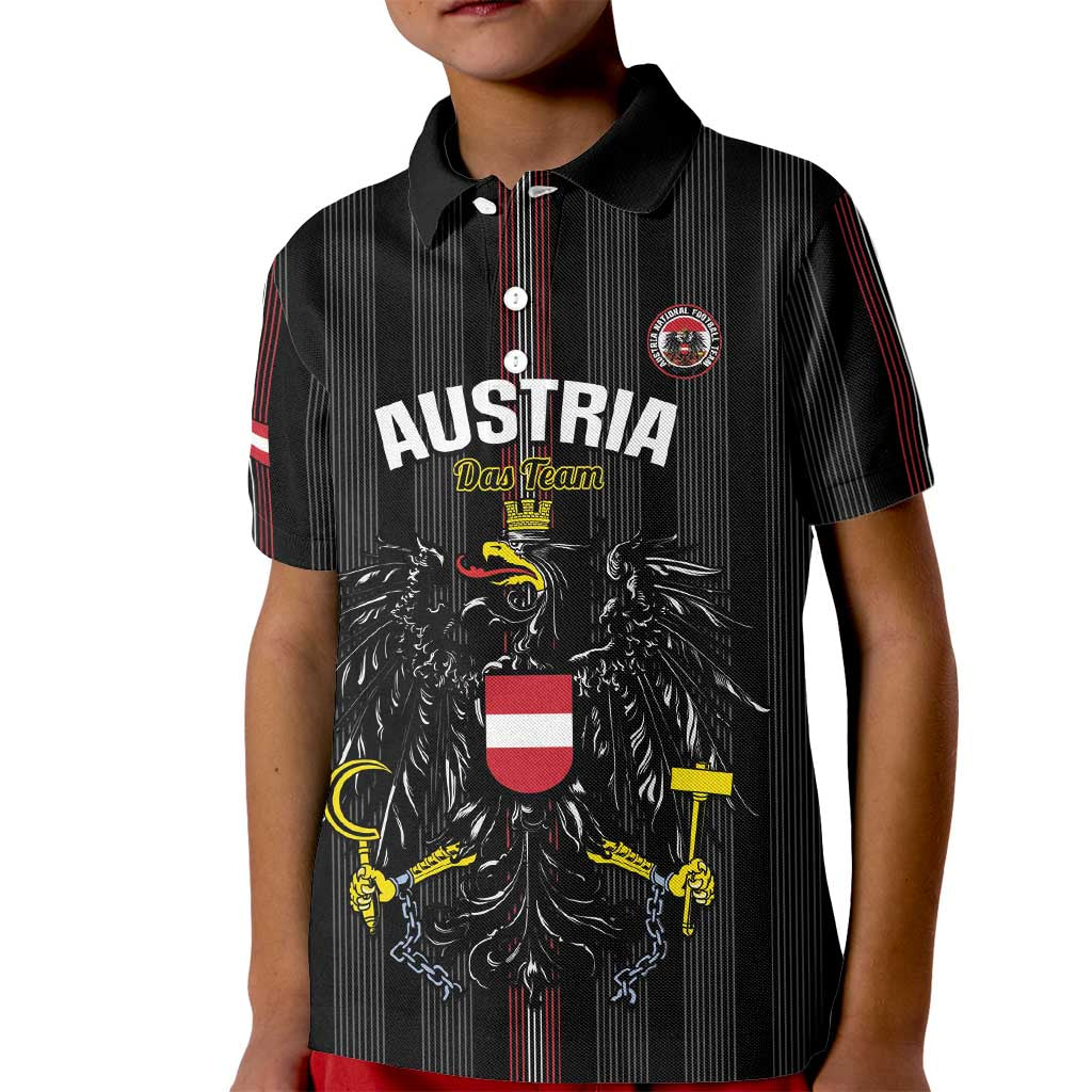 Custom Austria Football Kid Polo Shirt 2026 Go Das Team Striped Style - Wonder Print Shop