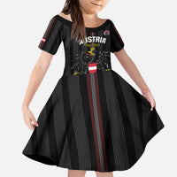 Custom Austria Football Kid Short Sleeve Dress 2026 Go Das Team Striped Style - Wonder Print Shop
