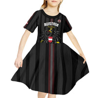 Custom Austria Football Kid Short Sleeve Dress 2026 Go Das Team Striped Style - Wonder Print Shop