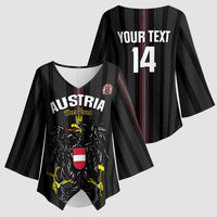 Custom Austria Football Kimono Sleeve Blouse 2026 Go Das Team Striped Style - Wonder Print Shop