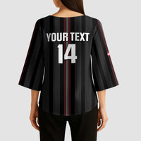 Custom Austria Football Kimono Sleeve Blouse 2026 Go Das Team Striped Style - Wonder Print Shop