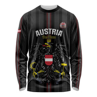 Custom Austria Football Long Sleeve Shirt 2026 Go Das Team Striped Style - Wonder Print Shop