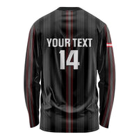 Custom Austria Football Long Sleeve Shirt 2026 Go Das Team Striped Style - Wonder Print Shop