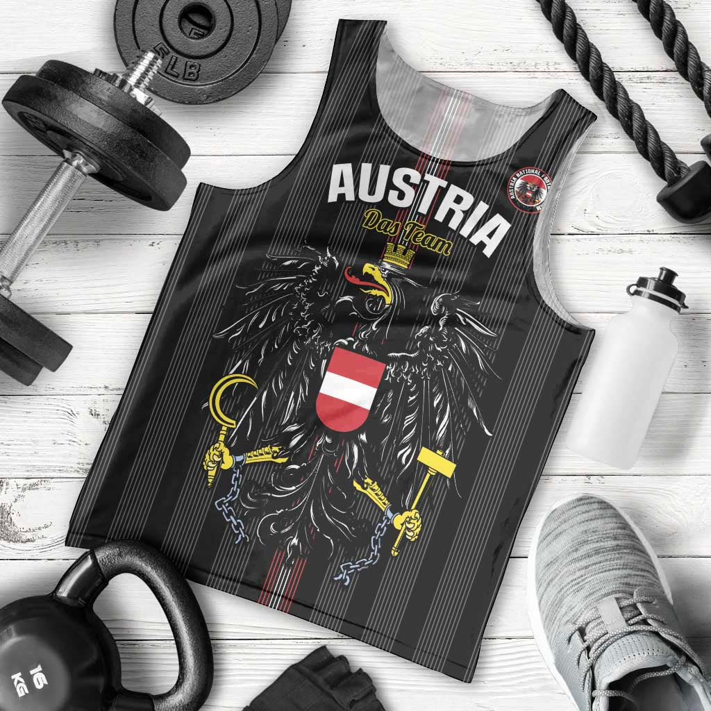 Custom Austria Football Men Tank Top 2026 Go Das Team Striped Style - Wonder Print Shop
