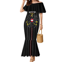 Custom Austria Football Mermaid Dress 2026 Go Das Team Striped Style - Wonder Print Shop