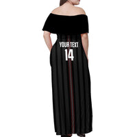 Custom Austria Football Off Shoulder Maxi Dress 2026 Go Das Team Striped Style - Wonder Print Shop