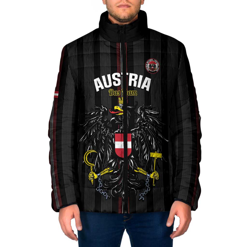 Custom Austria Football Padded Jacket 2026 Go Das Team Striped Style - Wonder Print Shop