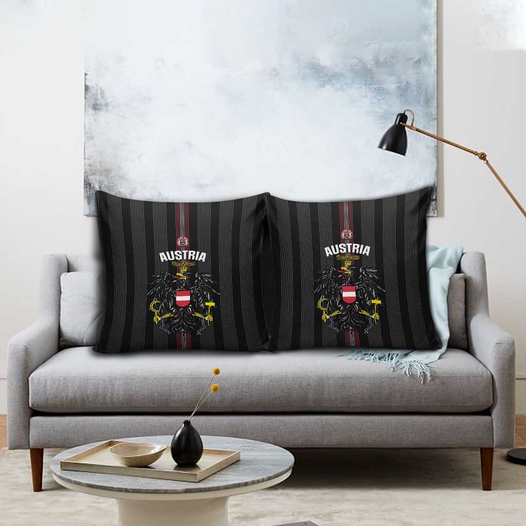 Austria Football Pillow Cover 2026 Go Das Team Striped Style - Wonder Print Shop