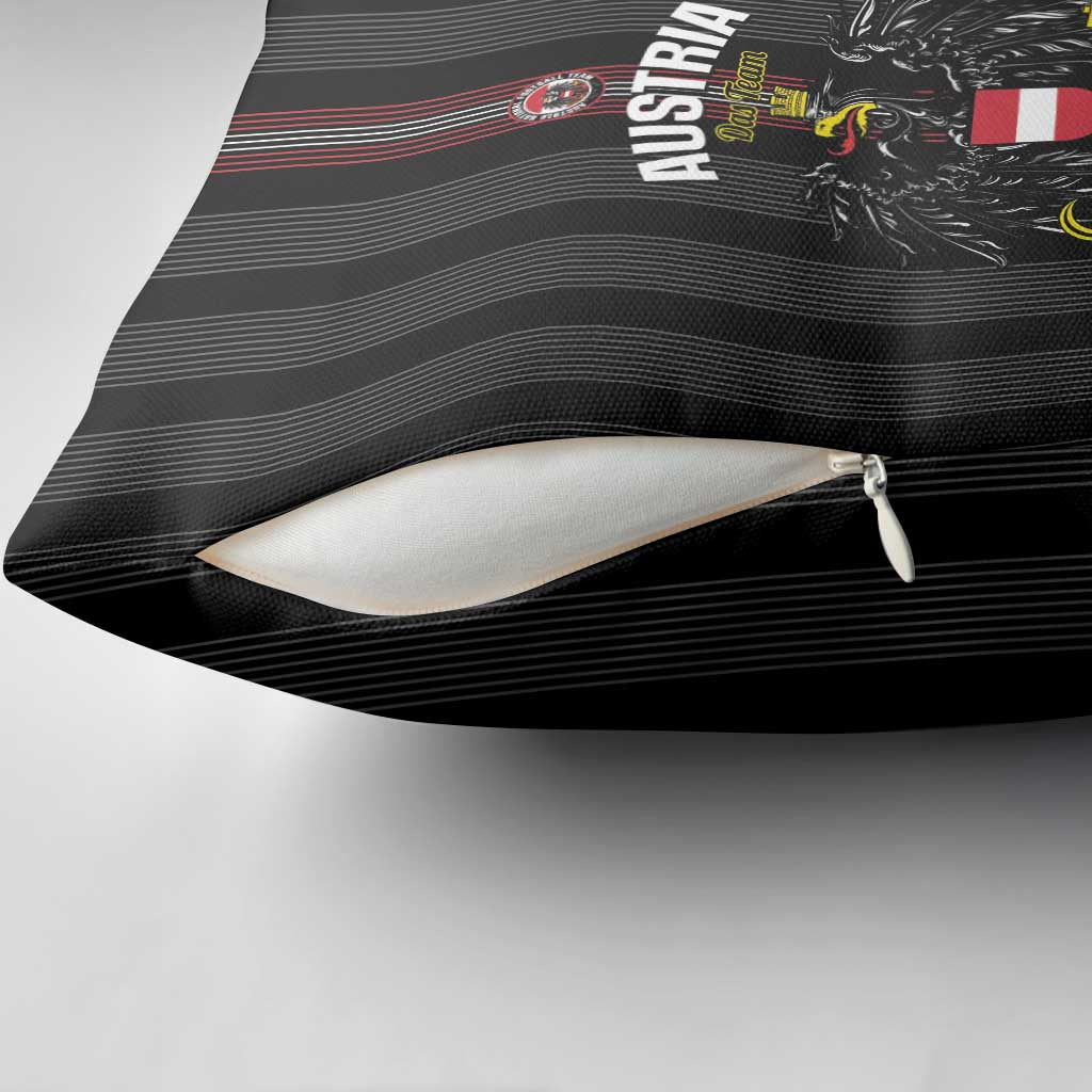 Austria Football Pillow Cover 2026 Go Das Team Striped Style - Wonder Print Shop