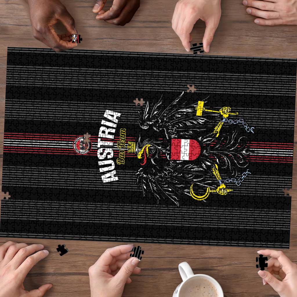 Austria Football Puzzle 2026 Go Das Team Striped Style - Wonder Print Shop