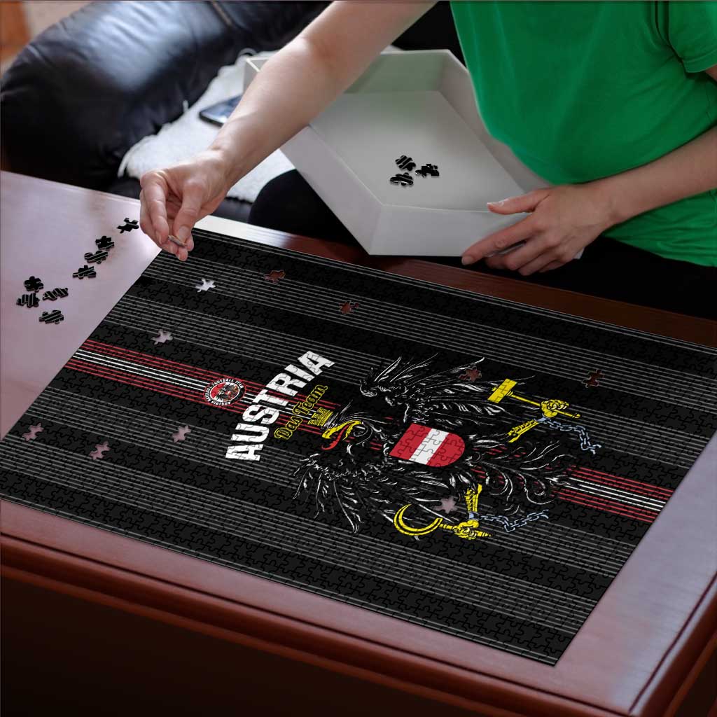 Austria Football Puzzle 2026 Go Das Team Striped Style - Wonder Print Shop