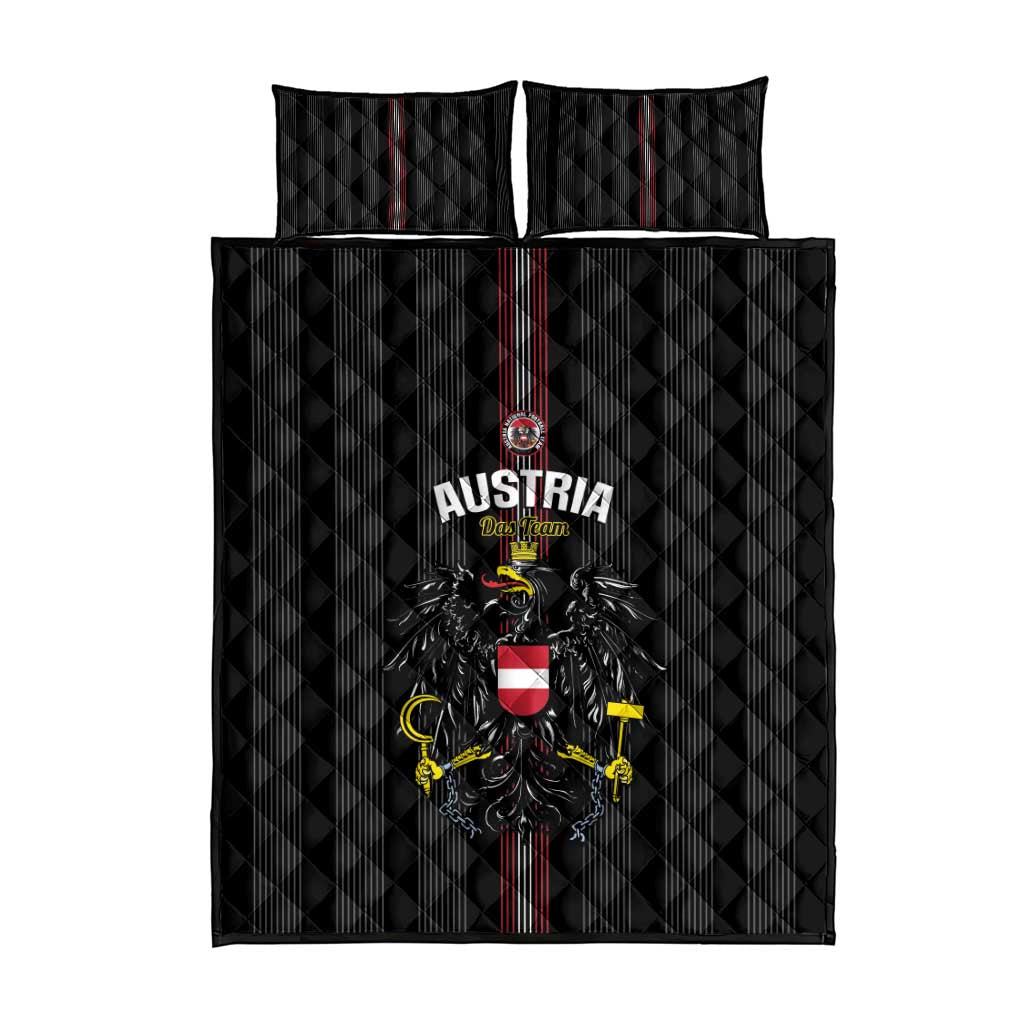 Austria Football Quilt Bed Set 2026 Go Das Team Striped Style - Wonder Print Shop