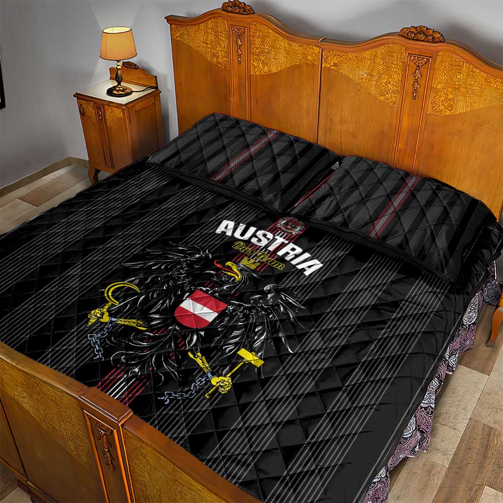 Austria Football Quilt Bed Set 2026 Go Das Team Striped Style - Wonder Print Shop