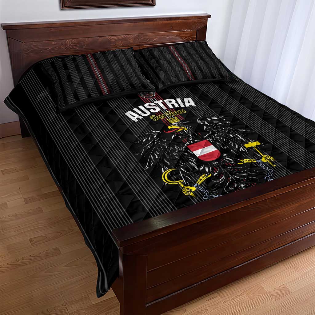 Austria Football Quilt Bed Set 2026 Go Das Team Striped Style - Wonder Print Shop