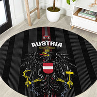 Austria Football Round Carpet 2026 Go Das Team Striped Style - Wonder Print Shop