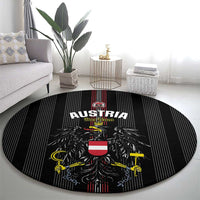 Austria Football Round Carpet 2026 Go Das Team Striped Style - Wonder Print Shop