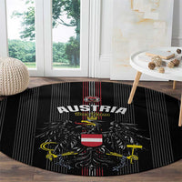 Austria Football Round Carpet 2026 Go Das Team Striped Style - Wonder Print Shop