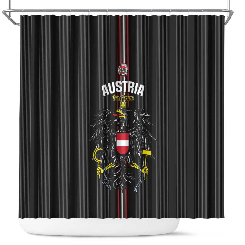 Austria Football Shower Curtain 2026 Go Das Team Striped Style - Wonder Print Shop