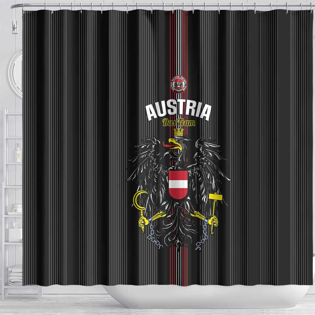 Austria Football Shower Curtain 2026 Go Das Team Striped Style - Wonder Print Shop