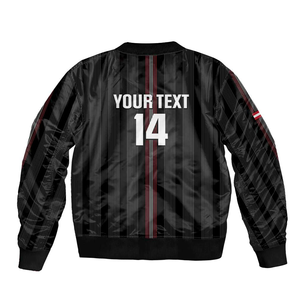 Custom Austria Football Sleeve Zip Bomber Jacket 2026 Go Das Team Striped Style - Wonder Print Shop