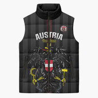 Custom Austria Football Sleeveless Puffer Jacket 2026 Go Das Team Striped Style - Wonder Print Shop