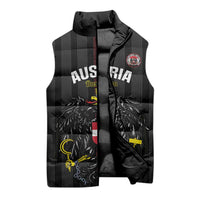 Custom Austria Football Sleeveless Puffer Jacket 2026 Go Das Team Striped Style - Wonder Print Shop