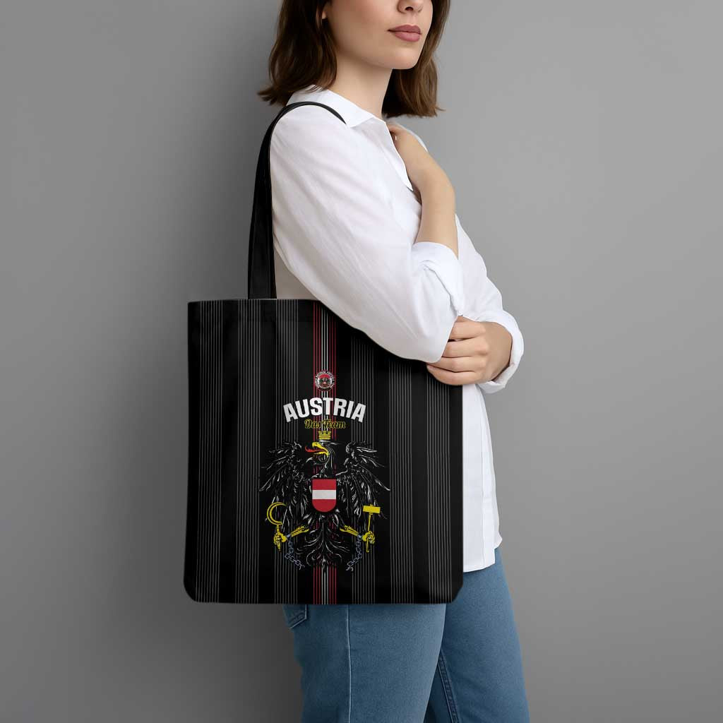Austria Football Tote Bag 2026 Go Das Team Striped Style - Wonder Print Shop