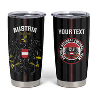 Custom Austria Football Tumbler Cup 2026 Go Das Team Striped Style - Wonder Print Shop
