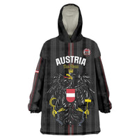 Custom Austria Football Wearable Blanket Hoodie 2026 Go Das Team Striped Style - Wonder Print Shop
