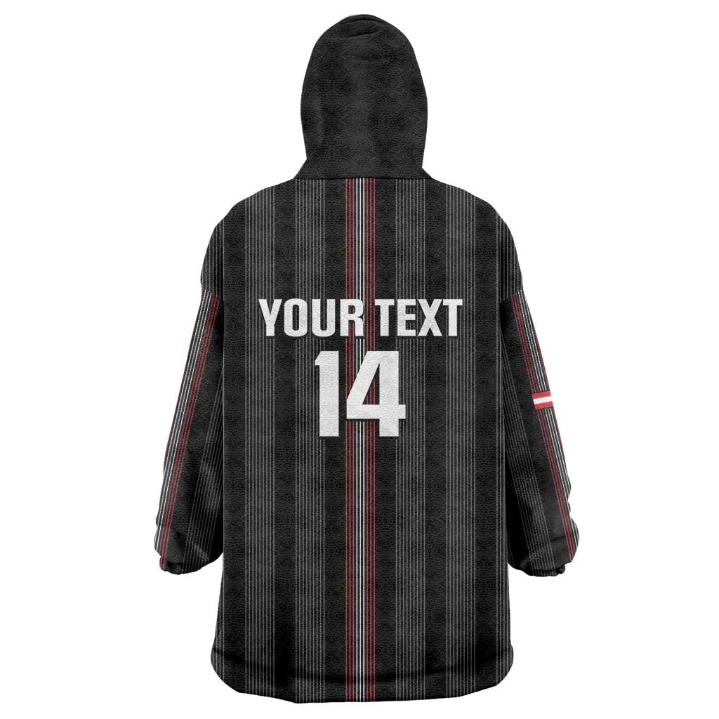 Custom Austria Football Wearable Blanket Hoodie 2026 Go Das Team Striped Style - Wonder Print Shop