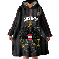 Custom Austria Football Wearable Blanket Hoodie 2026 Go Das Team Striped Style - Wonder Print Shop
