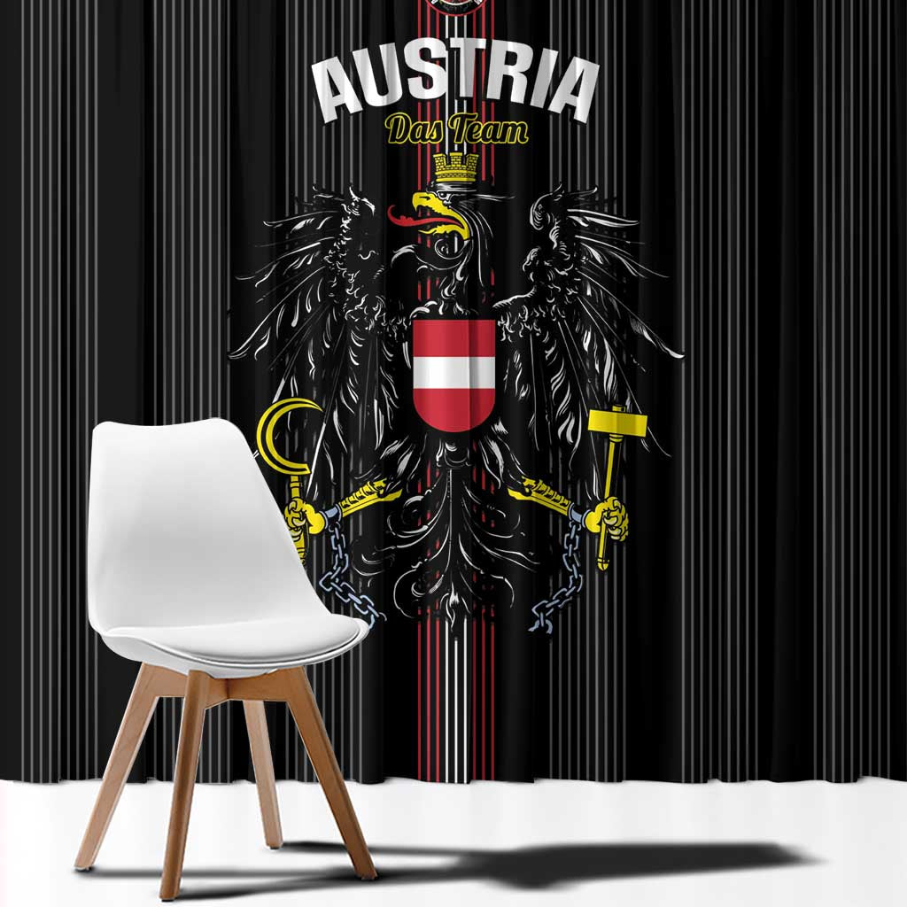 Austria Football Window Curtain 2026 Go Das Team Striped Style - Wonder Print Shop