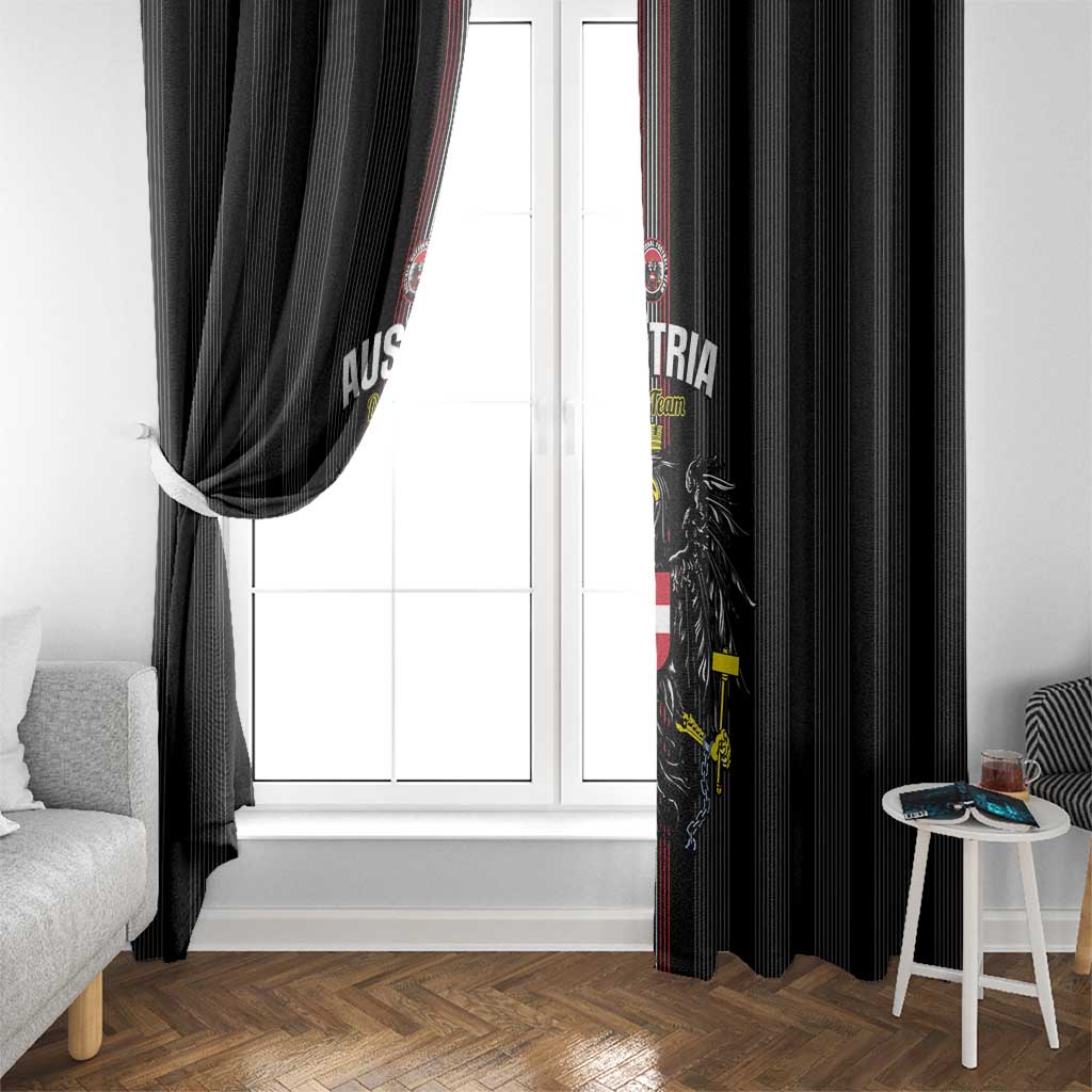 Austria Football Window Curtain 2026 Go Das Team Striped Style - Wonder Print Shop